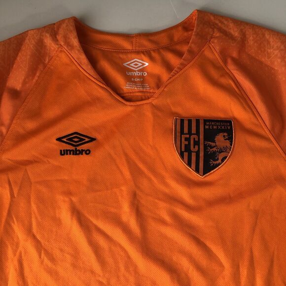 Umbro Manchester MCMXXIV FC Orange Men's Soccer Jersey Size Small - Picture 8 of 12